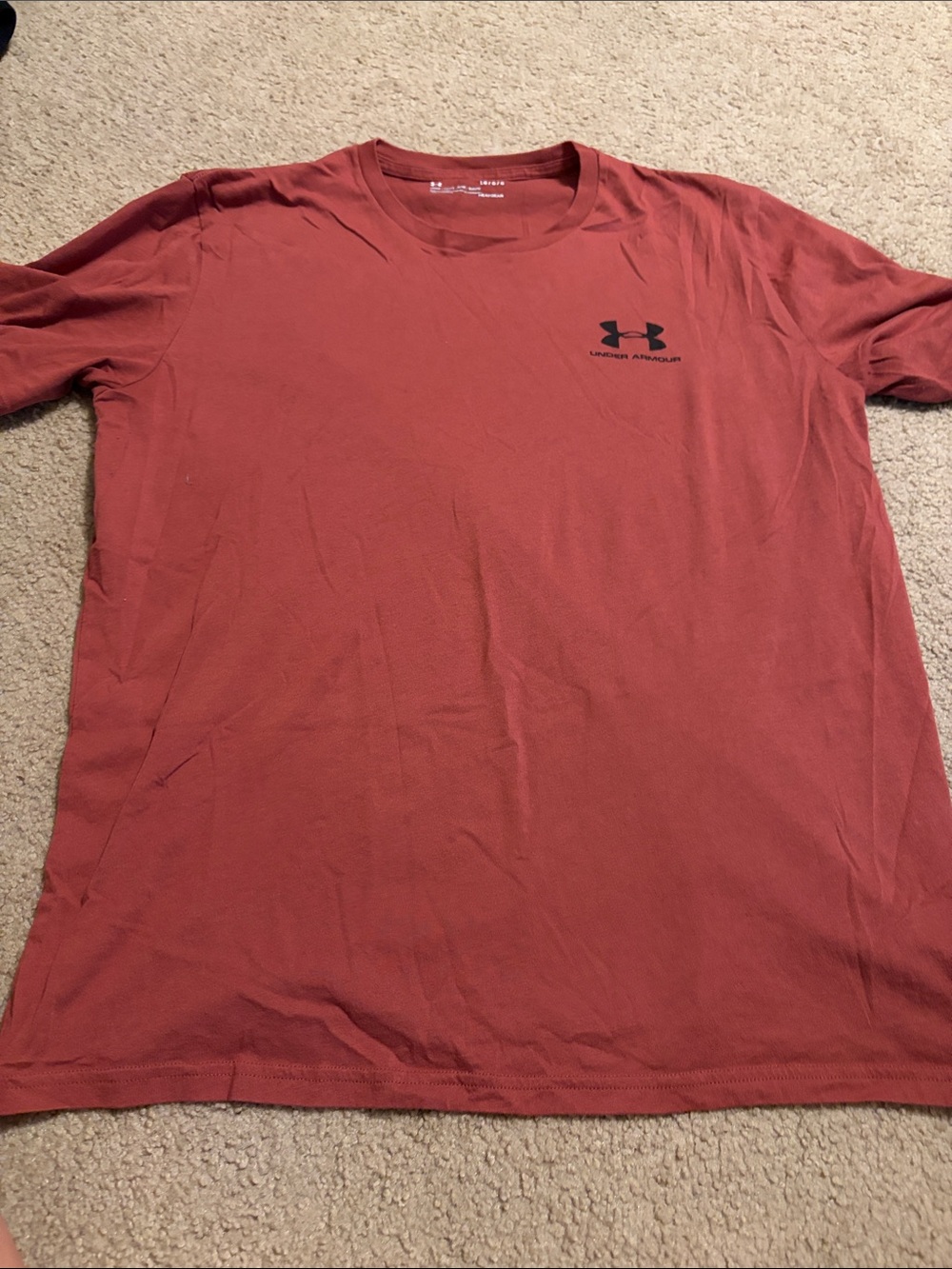 Under Armour Men's Rust Red Short Sleeve Crew Tee